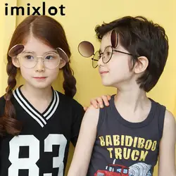 Imixlot модные Винтаж дети Солнцезащитные очки для женщин UV400 круглый Защита от солнца Очки Обувь для мальчиков Обувь для девочек зеркало очки