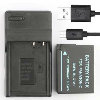 

LANFULANG DMW-BLC12 DMW-BLC12E, DMW-BLC12PP Batteries+Charger for Panasonic Lumix DMC-G5 DMC-G6 DMC-G7 DMC-GH2 DMC-FZ1000