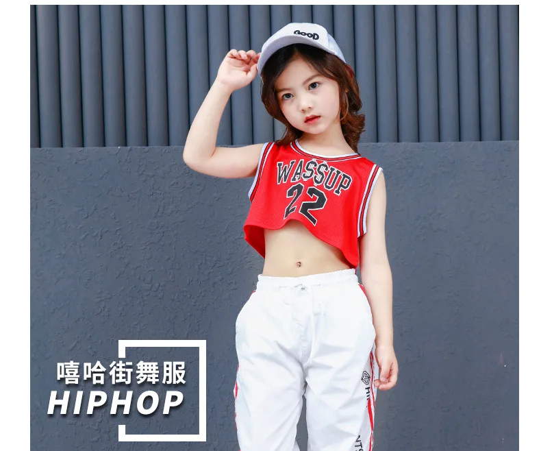 New Korean Style Hiphop Dance Clothes for Children Kids Girls Modern Ladies Women Jazz Hip Hop Pop Costume Suit Street Dancewear