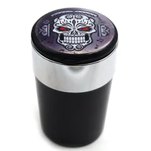 Gzhengtong череп с красными глазами пепельница для автомобиля чашка сигарета курительный держатель табак Портативный авто украшение интерьера автомобиля с светодиодный свет