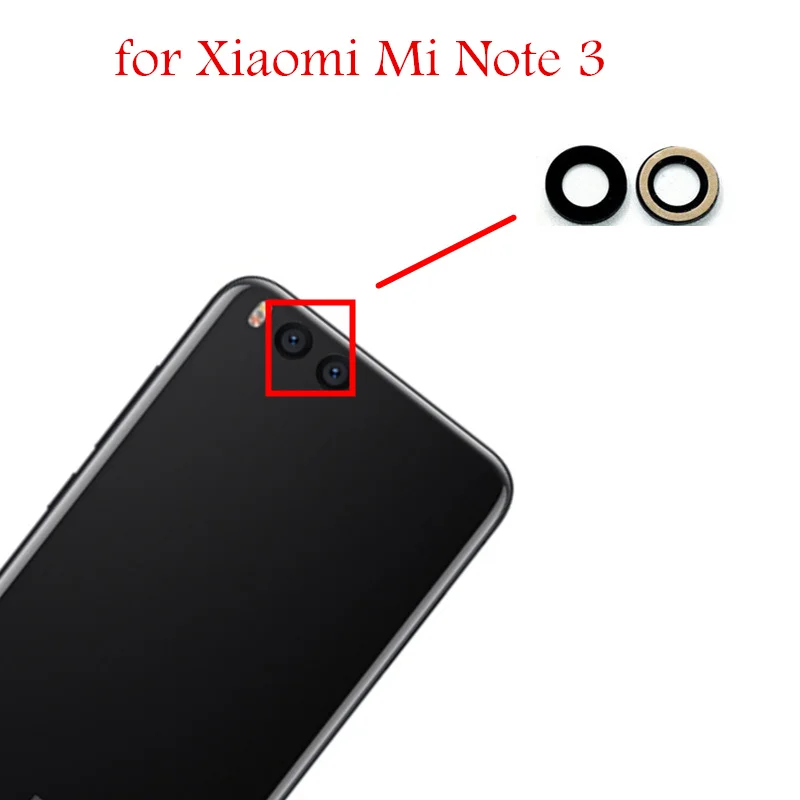 

2pcs for Xiaomi Mi Note 3 Back Camera Glass Lens Rear Camera Glass with 3M Glue for Xiaomi Mi Note3 Replacement Repair Parts