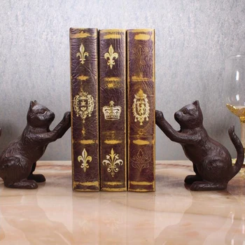 

European Vintage Cat Shaped Cast Iron Book End