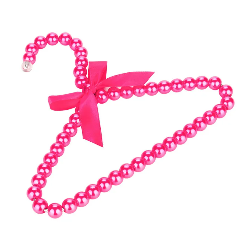 Fashion Pearl Bow Clothes Clothing Rack Hanger For Kids Children Dog Puppy Cat Clothing Hangers Racks Pet Accessories 40JA9 (3)