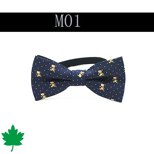 Детский галстук-бабочка, одежда для маленьких мальчиков, аксессуары, Однотонная рубашка джентльмена, галстук-бабочка в горошек - Цвет: M01