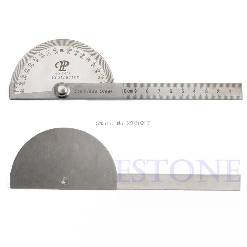 Нержавеющая сталь круглая голова поворотный угломер правило мера Tool Kit-B119