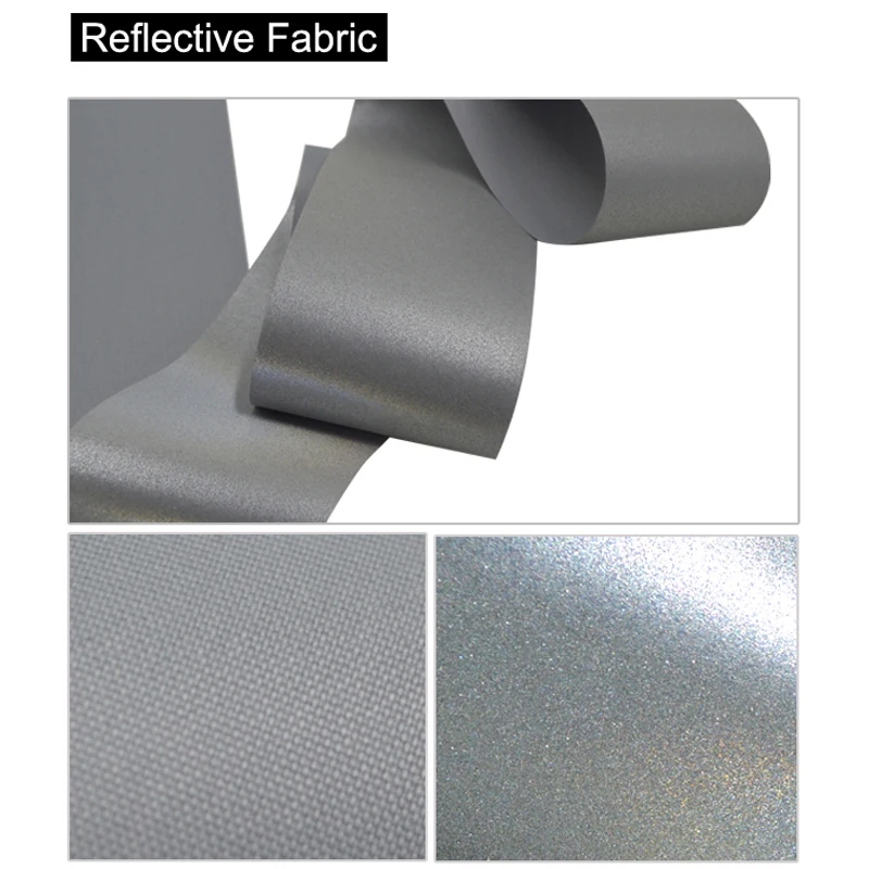 5cm width Silver Poliester Fabric Sew on Reflective Safety Jacket Warning Conspicuity Fabric 5cm width Silver Poliester Fabric Sew on Reflective Safety Jacket Warning Conspicuity Fabric
