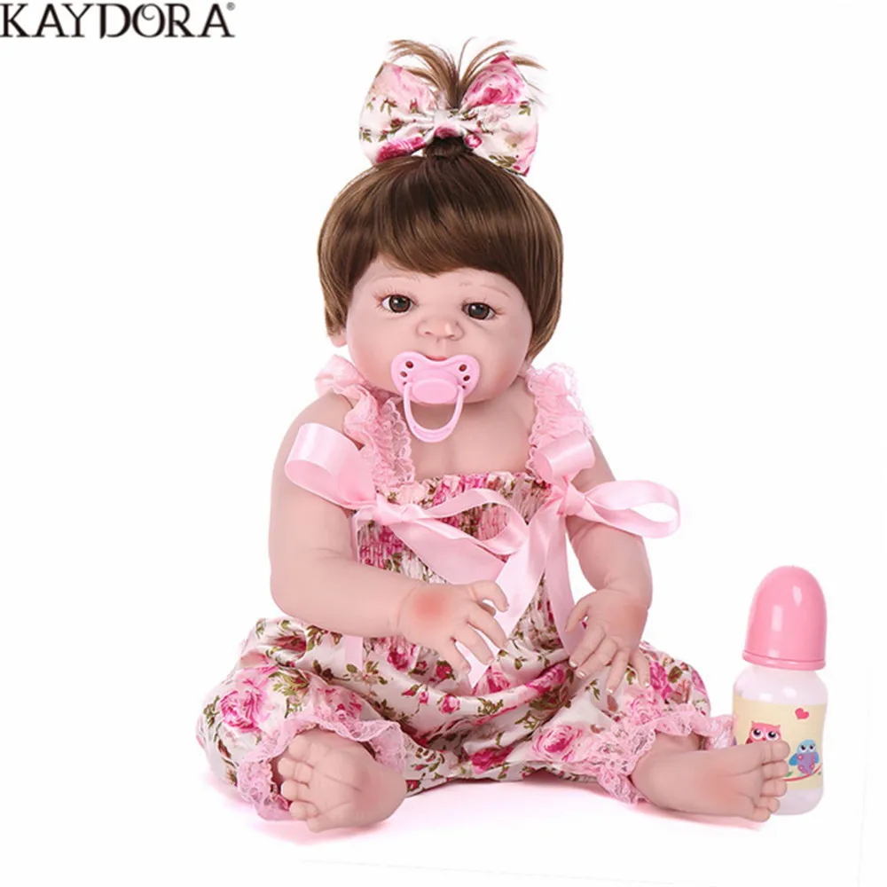 

KAYDORA 55cm Silicon Reborn Babies Full Body Princess Doll Toys For Children Price Play House Toy Realistic Dolls For Kids