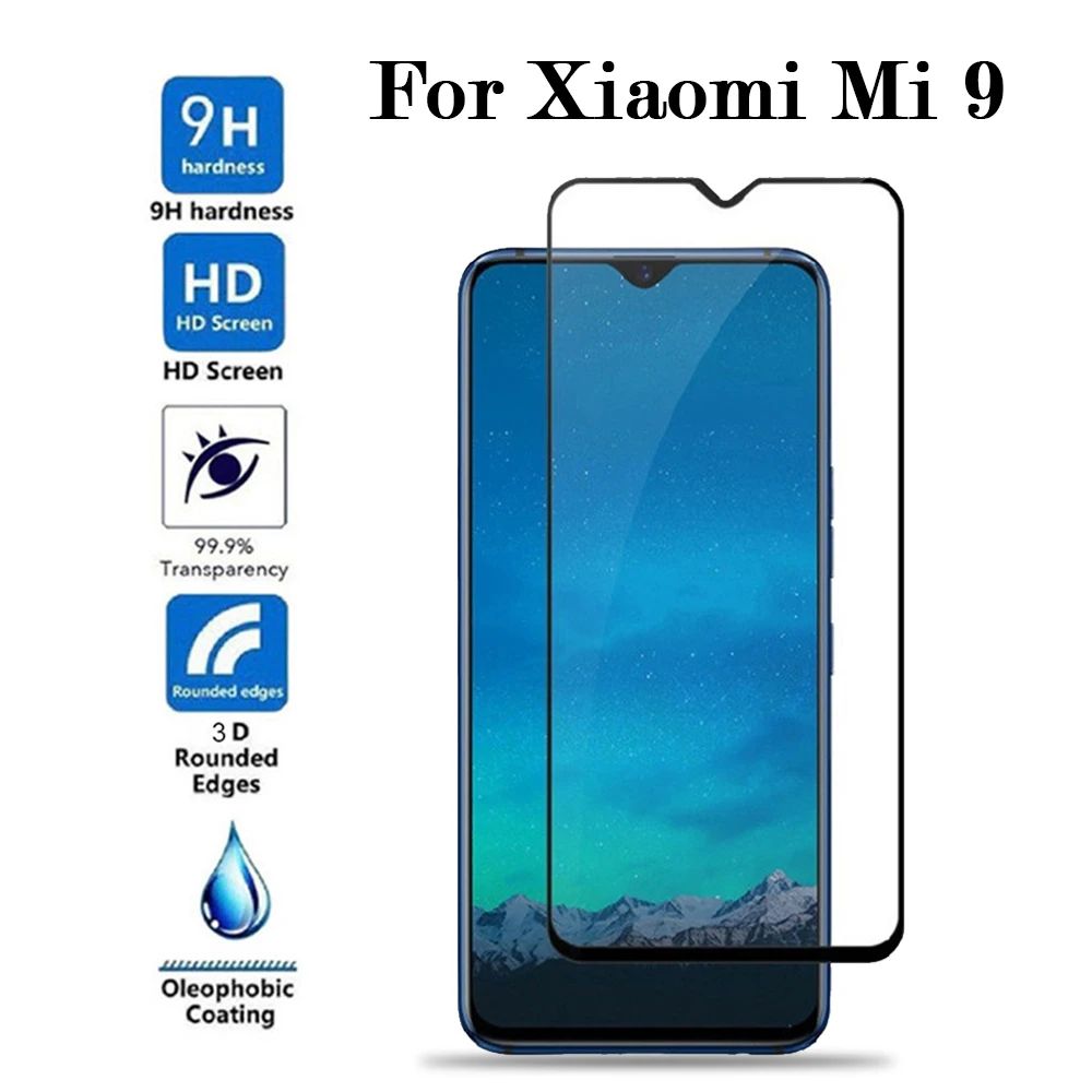 Защитное стекло на Ksio mi Xio mi 9 Защитное стекло для Xiaomi mi 9 Защита экрана Xao mi Xiaome полное покрытие Закаленное стекло пленка