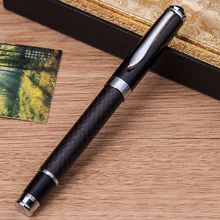 Черный карбоновый держатель ручки может быть настроен логотип рекламы металлический подарок ручка для офисов и школ шариковая ручка