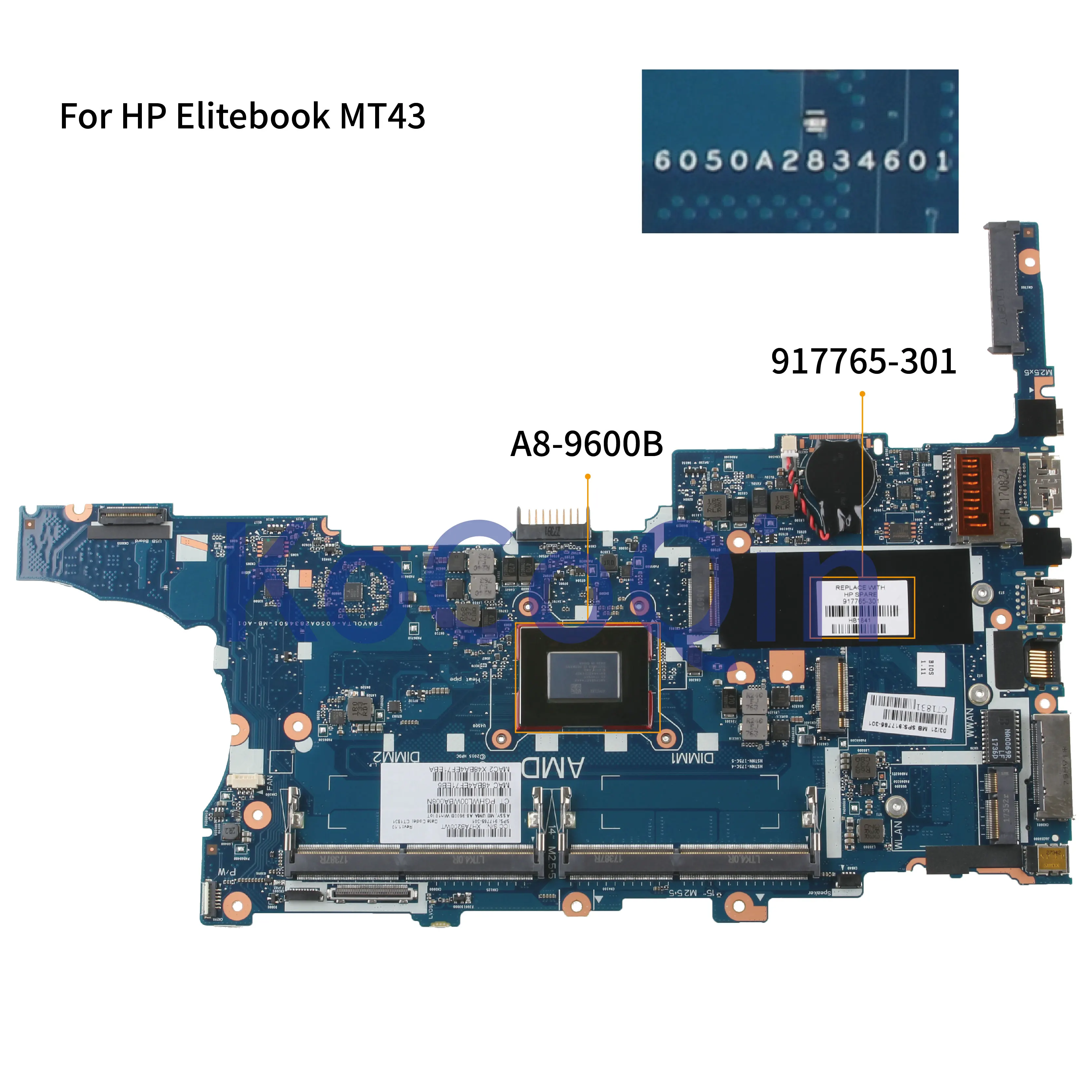 Low Price  KoCoQin Laptop motherboard For HP Elitebook 745 G4 MT43 Mainboard 917765-001 917765-601 6050A283460
