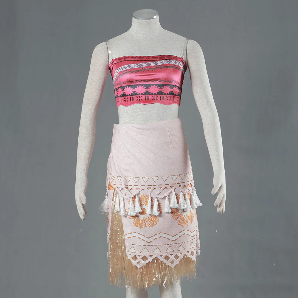 Moana Cosplay Costume Sexy Princess Costume Halloween Suit Movie Moana Costume Adult Women Party Dress Skirt Custom Made hot