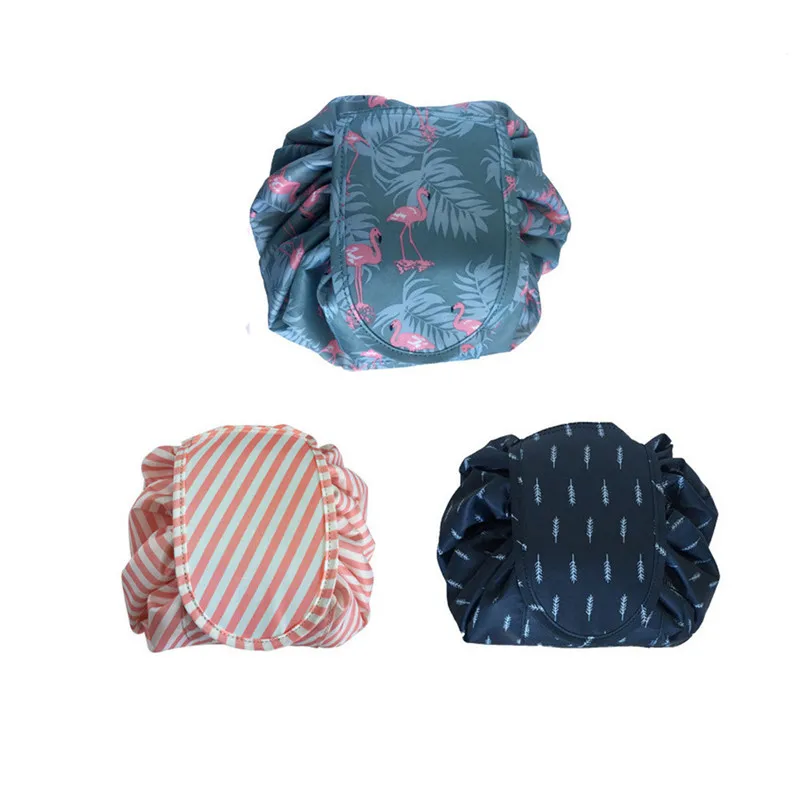 

Fashion Cartoon Flamingo Magic Cosmetic Bag Portable Women Drawstring Makeup Case Travel Make Up Organizer Storage Pouch