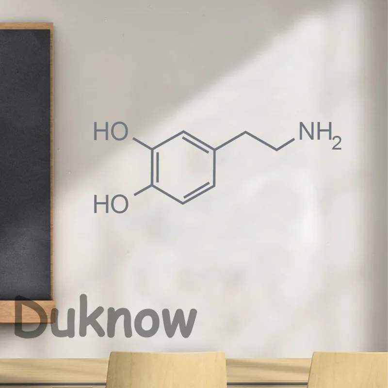 Dopamine Molecule Vinyl Sticker Classroom Decor