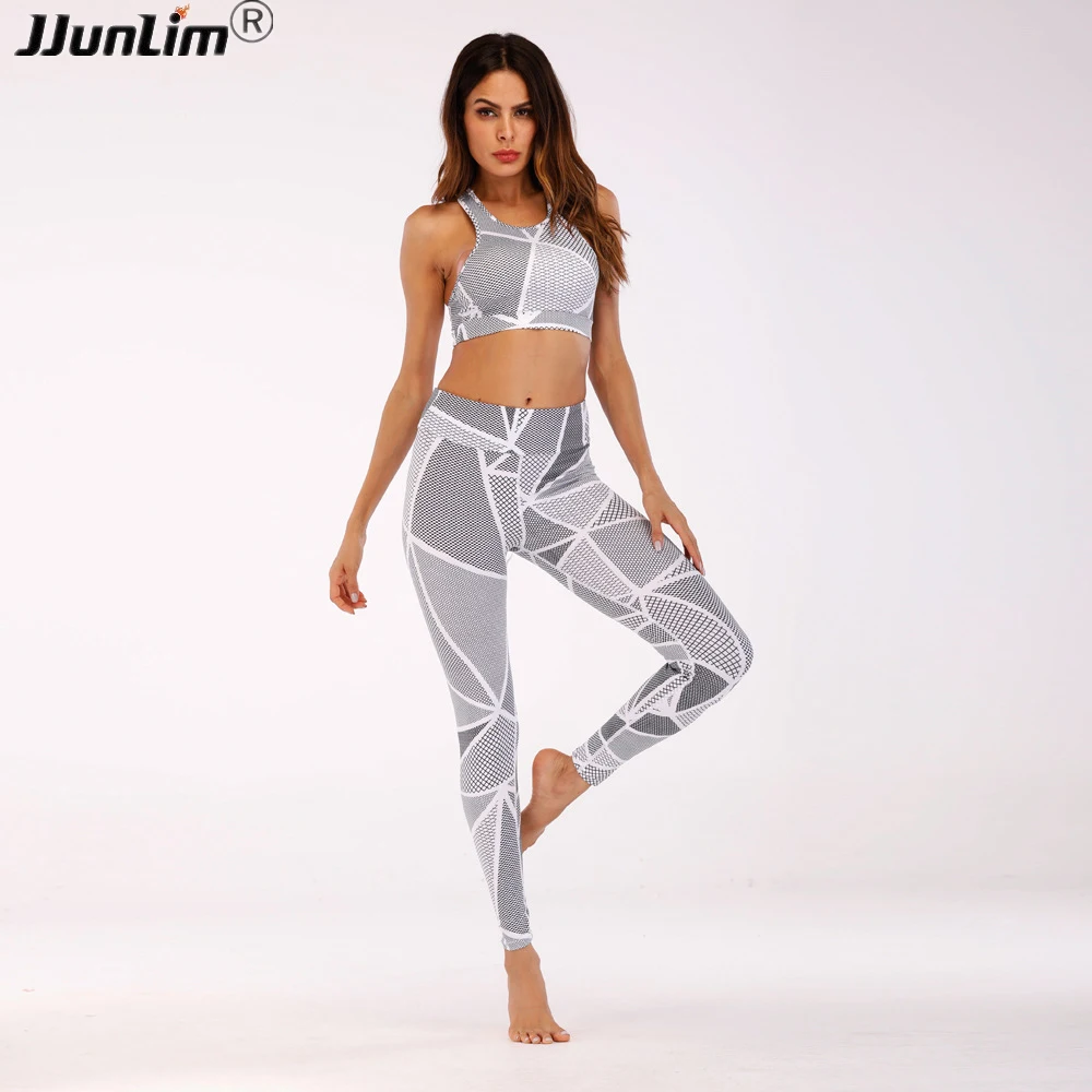 Women Yoga Sets Fitness Clothing Sport Leggings Yoga Bra 2PCS Sport