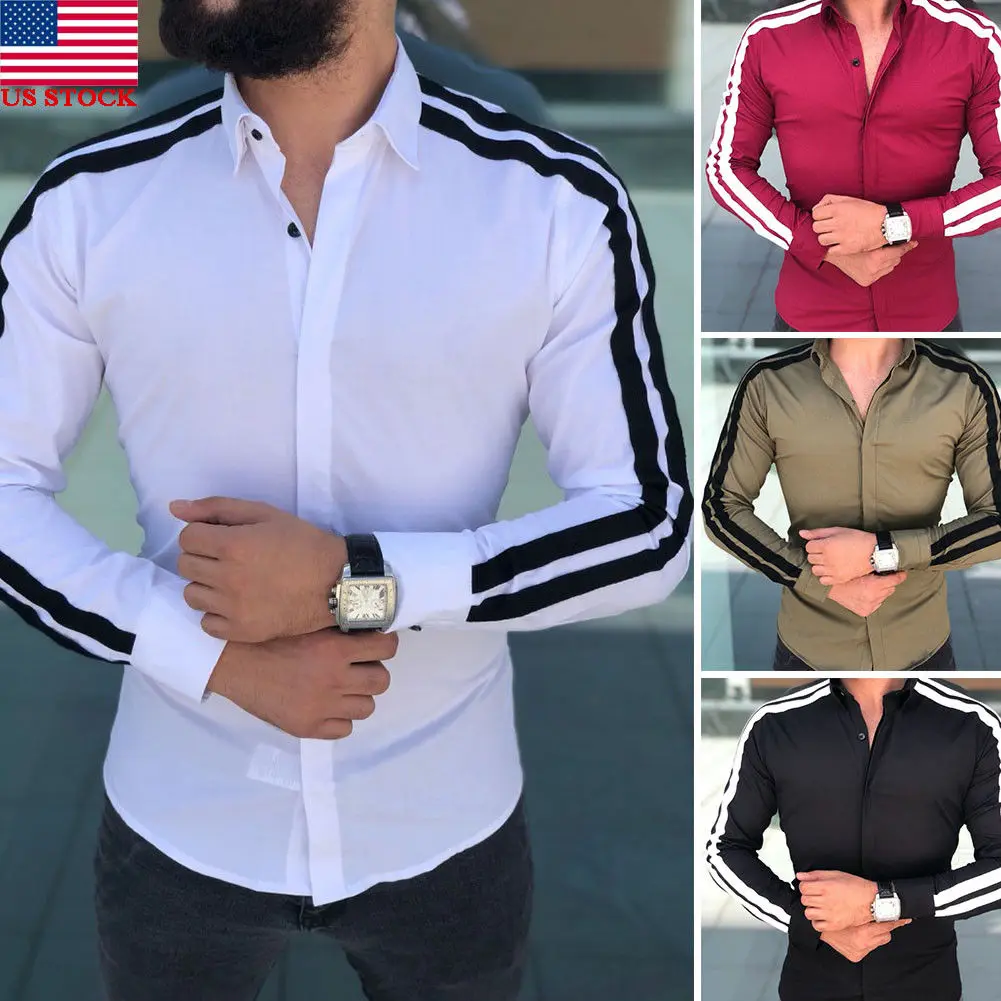 Vente 2018 Printemps Automne Caractéristiques Chemises Hommes Chemise Décontractée Nouvelle Arrivée À Manches Longues De Luxe Casual Slim Fit Homme Chemises