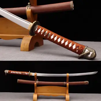 

High Quality Japanese 98/Type Army Military Sword Samurai Katana Full Tang Folded Pattern Steel Blade Sharp Handmade Knife
