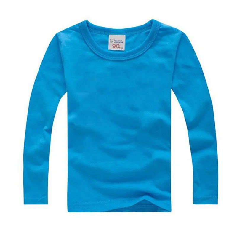 

New Baby Girls Tops Children T Shirts Long Sleeve 2018 Baby Cartoon Boys T Shirt Toddler Clothes Girl Candy Colors Kids T-shirt