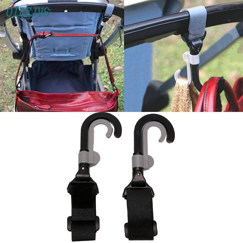 2Pcs Infant Baby Stroller Hook Holder Pram Double Rotate Hook Pushchair Hanger
