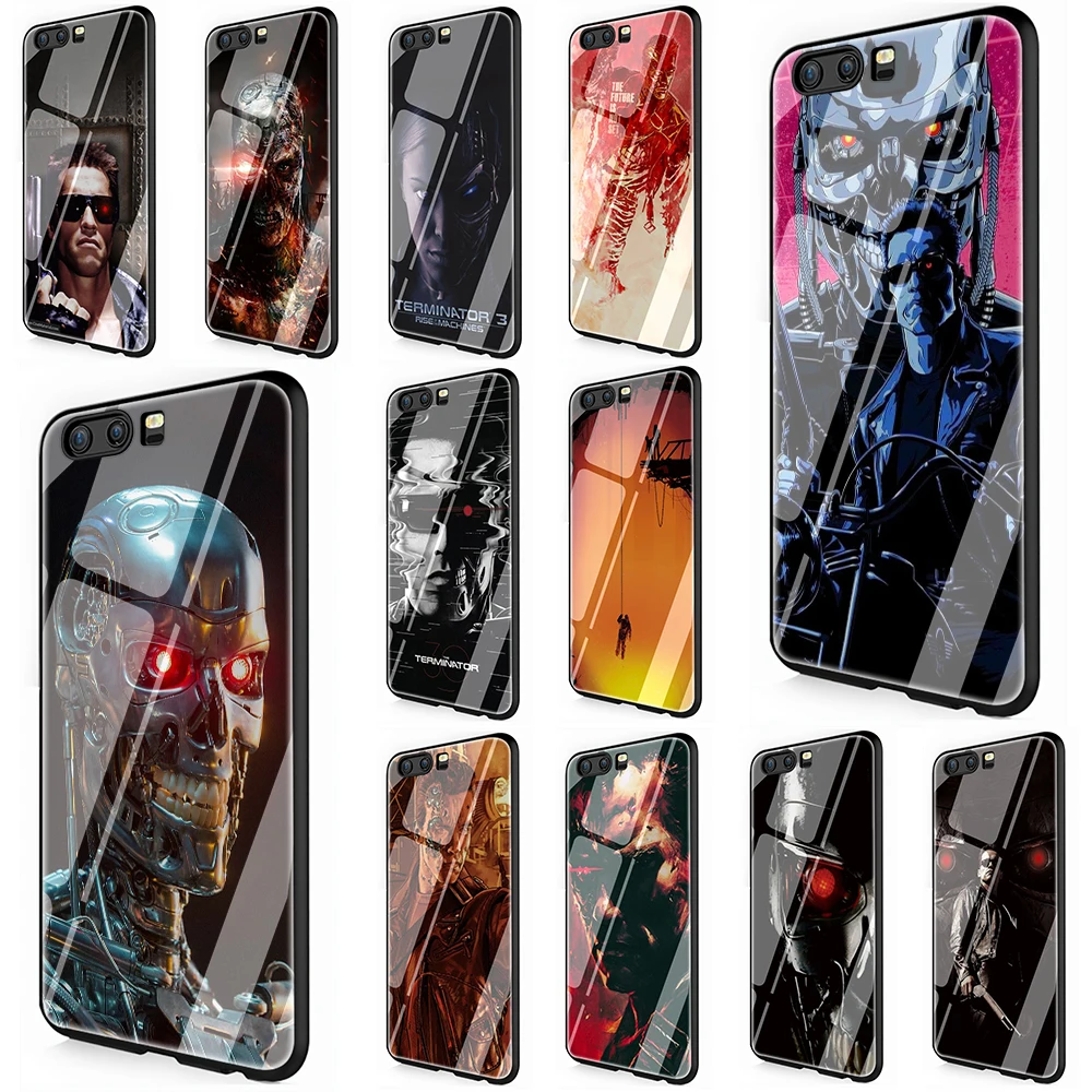Чехол из закаленного стекла Terminator для телефона Huawei P10 P20 P30 Y6 Y9 Honor 8X 7A pro 9 10 Lite Mate 20 Pro