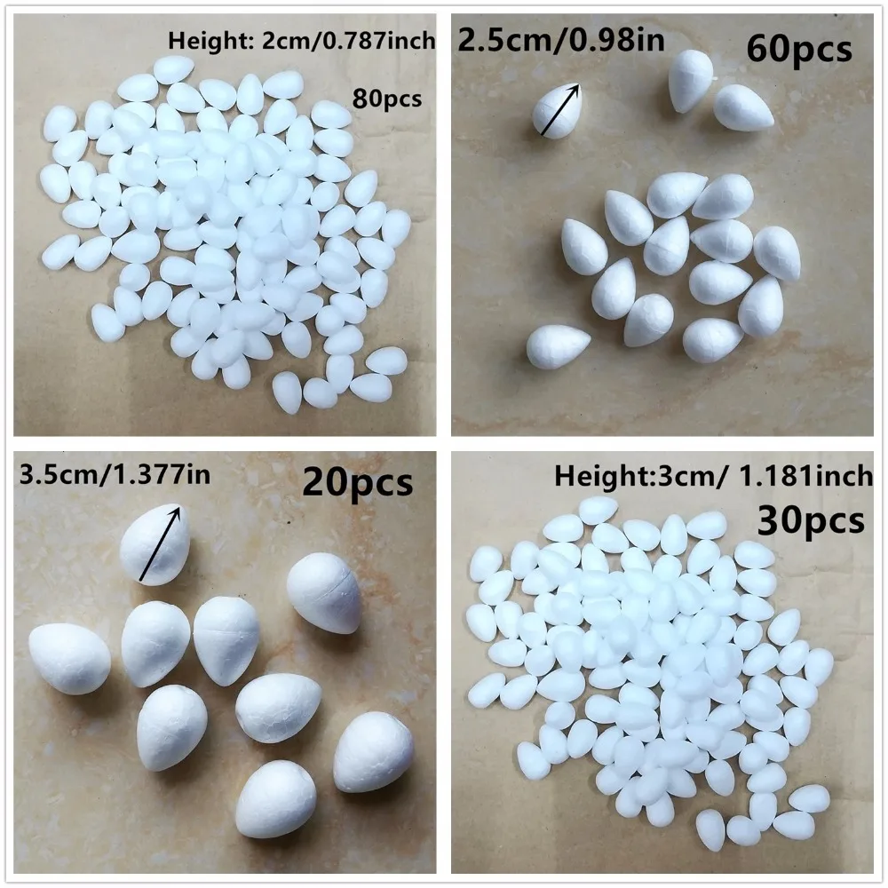 

2/2.5/3/3.5/4/5.5cm 10pcs~80pcs White Foam Rose Bud For Nylon Flower Making Material Supplies Nylon Stocking Flower Accessories