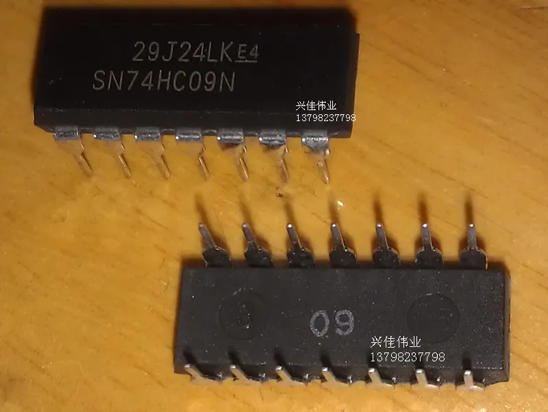 10 шт. Новый SN74HC09N 74HC09N DIP14 пакет шестигранный Инвертор IC логический чип |