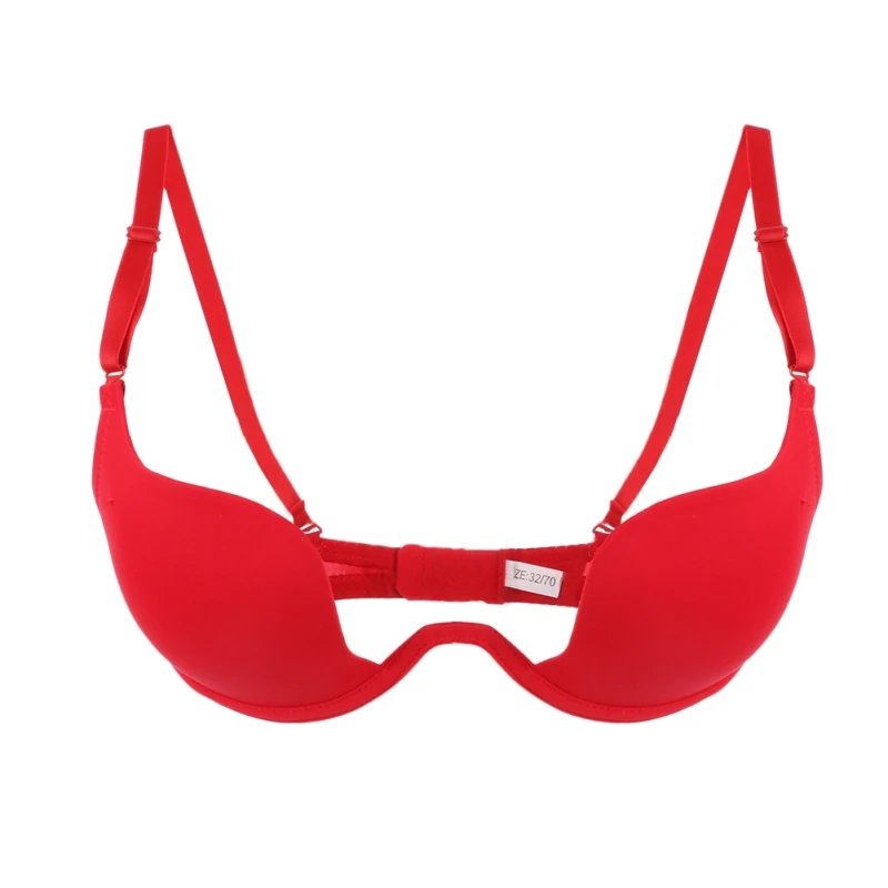 Женский бюстгальтер с низким вырезом сексуальный пуш ап открытой спиной
