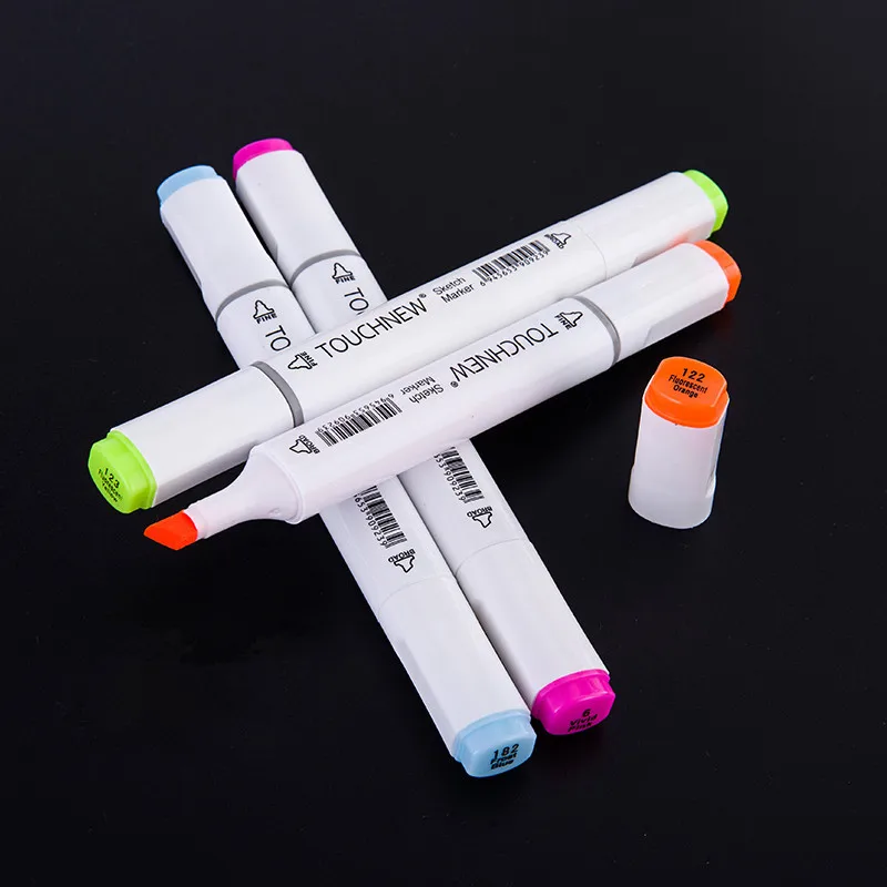 TOUCHNEW 30/40/60/80 Colors Art Markers Alcohol Based Markers Drawing Pen  Set Manga Dual Headed Art Sketch Marker Design Pens