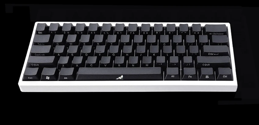 NPKC Черный ABS лазерные боковая подсветка топ-освещенный блеск через OEM keycaps ANSI ISO для Cherry MX переключатели 87 96 108 механическая клавиатура - Цвет: 61-key