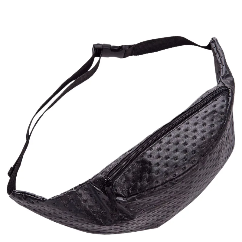 

WCS-Dot leather belt bag PU fanny pack for women waist bag pouch bag(Black)