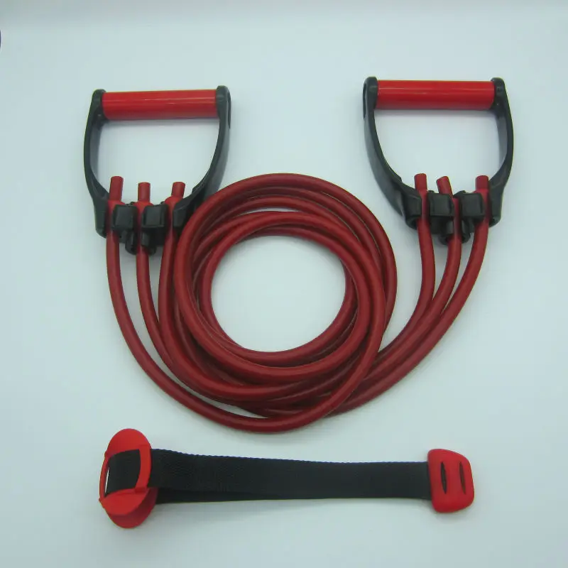 Pilates Workout Handvat Elastic Training Natural Latex Tubes with Grip