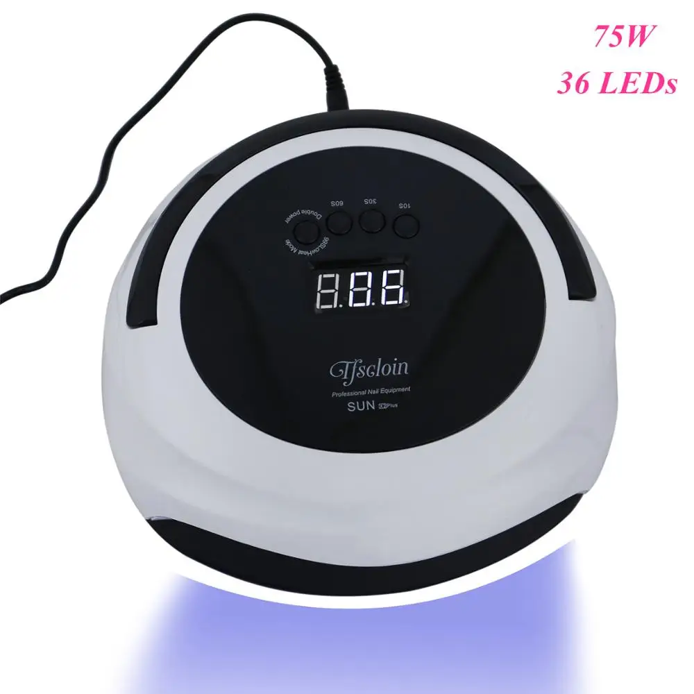 

SUN x2plus Nail Dryer 75W Portable Led UV Lamp with LCD Display Memory Timer Lamp for Nails Gel Curing Polish Manicure Tools