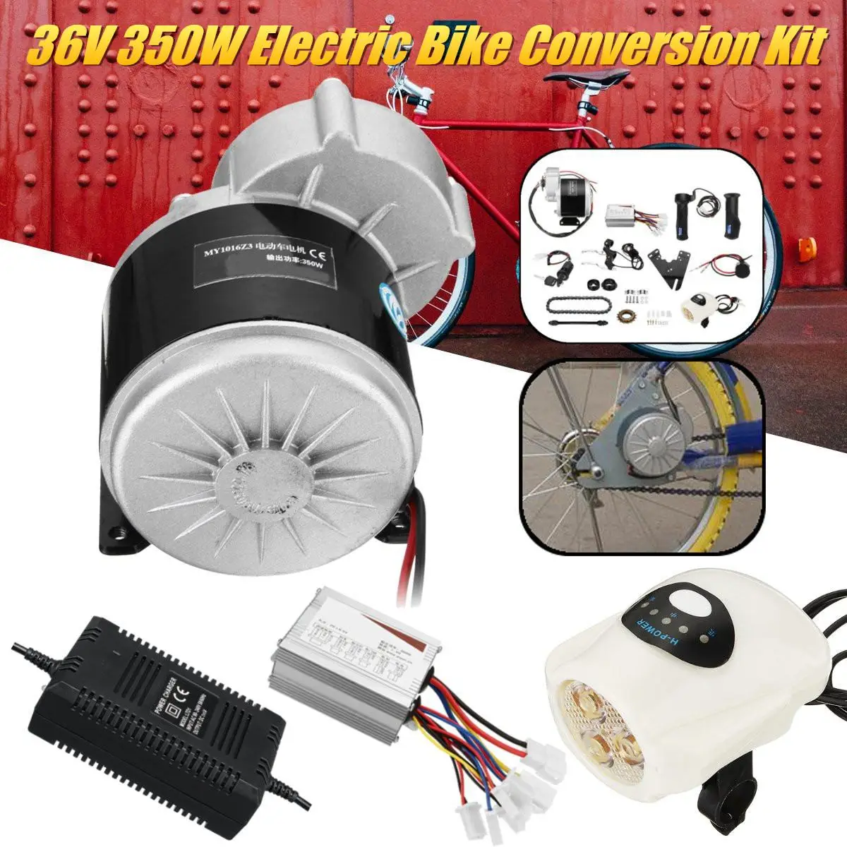 

36V 350W Electric Bike Conversion Kit Controller For 24-28 Inch Ordinary Bicycle With Motor Speed Control Switch Etc