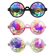 2017 New Hiking Eyewear Kaleidoscope Women Sunglasses Model Catwalk Show Glasses Men Dazzle Artificial diamond Lens Steam Punk