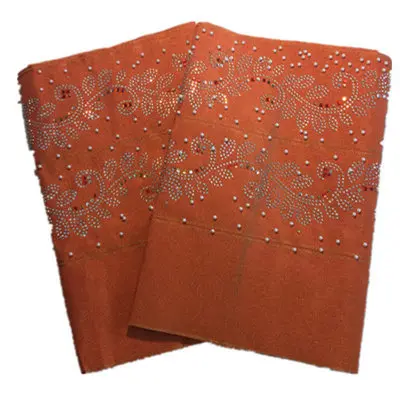 

Nigerian textile wrapper Fahion Vintage African Textile Aso oke gele with beads and stones