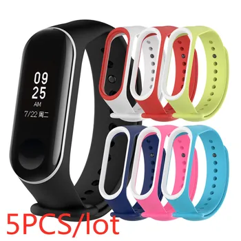 

5PCS Bracelet for Xiaomi Mi Band 3 4 Watch Strap Watch TPU Silicone Wist Strap For Mi Band 3 4 Sport WristBand Smart Accessories