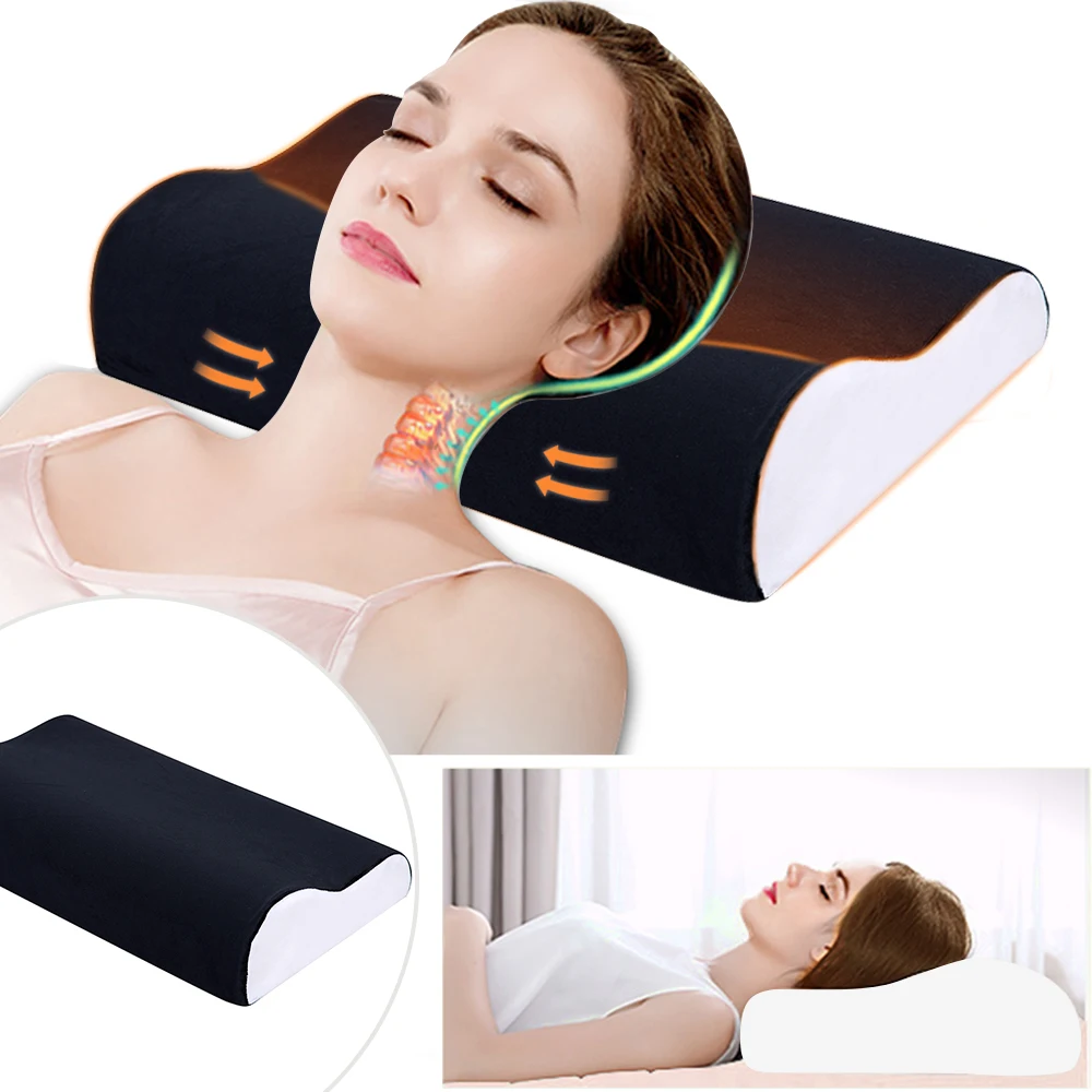 

1PCs Foam Memory Pillow Orthopedic Pillow Latex Neck Pillow Fiber Slow Rebound Soft Pillow Massager For Cervical Health Care