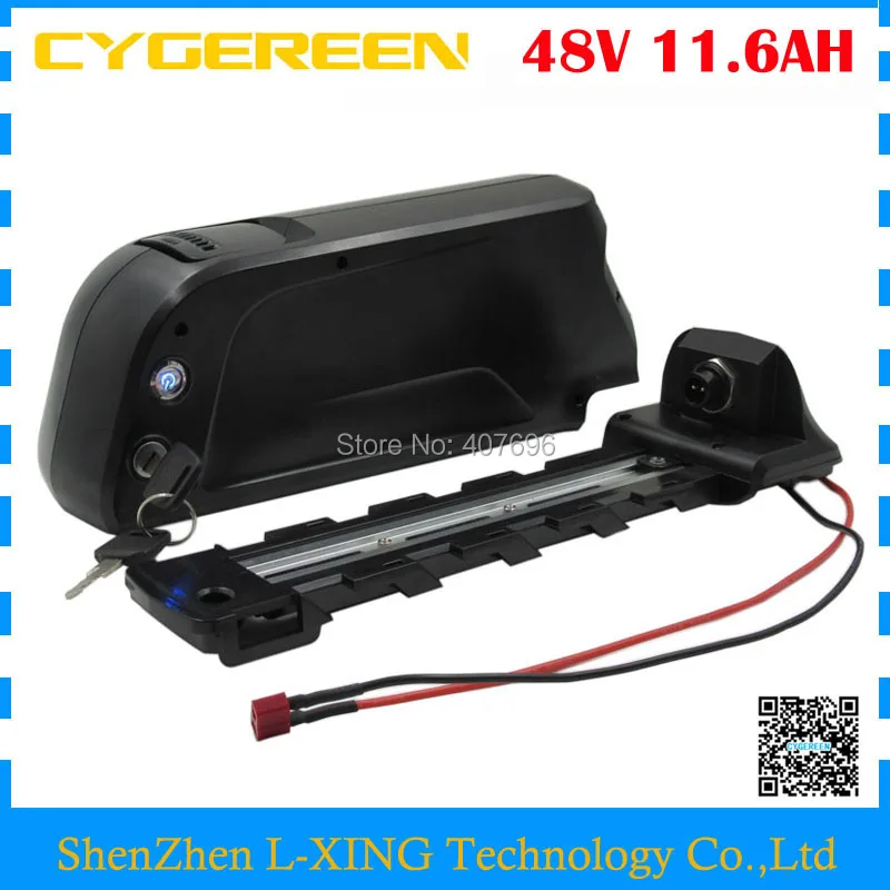 

Free customs fee 48V 11.6AH EBike battery 48V lithium battery use NCR18650PF 2900mah cell with 20A BMS with 54.6V 2A Charger