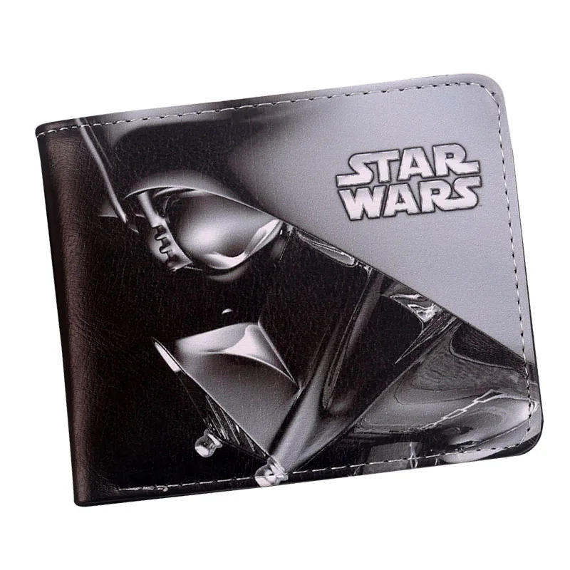 Comics star wars white knight darth vader 3D Short Wallet Bi-Fold Men Purse Young Students Card Holder - Цвет: SW-14