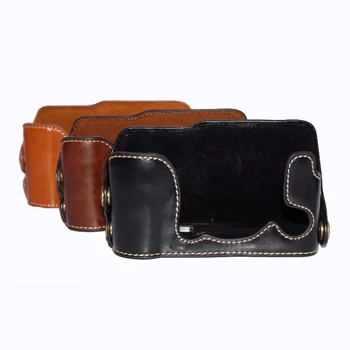 

PU Leather case Cover For FujiFilm Fuji X-A3 XA3 X-A10 XA10 xa20 A20 XA5 X-A5 Camera Half Bag Body Set with battery opening