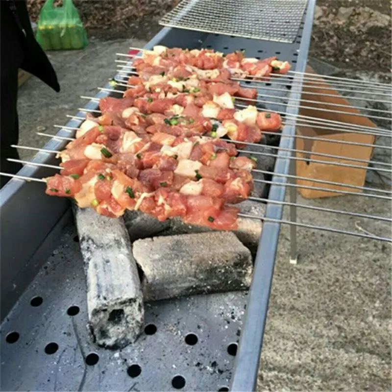 

BBQ baked goods stainless steel round sign 10 pcs of bulk barbecue grill barbecue lamb skewers sign Big