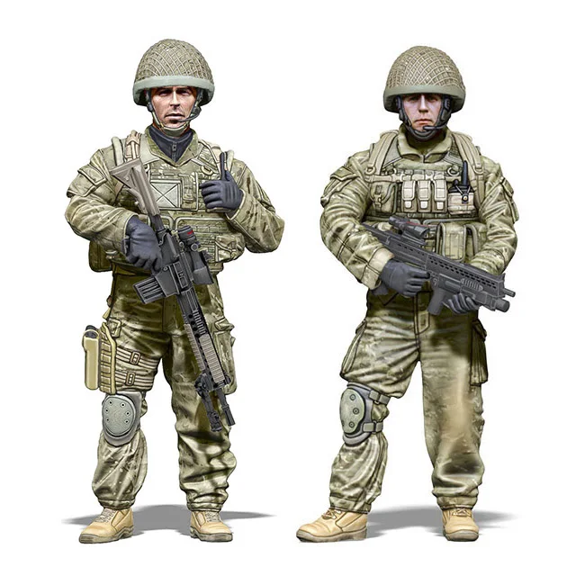 

1/35 Scale Unpainted Resin Figure British Royal Commando 2 figures