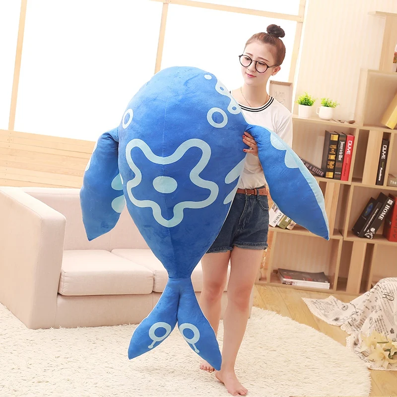 stuffed toy huge 150cm blue whale plush toy soft hugging pillow surprised Christmas gift w1876