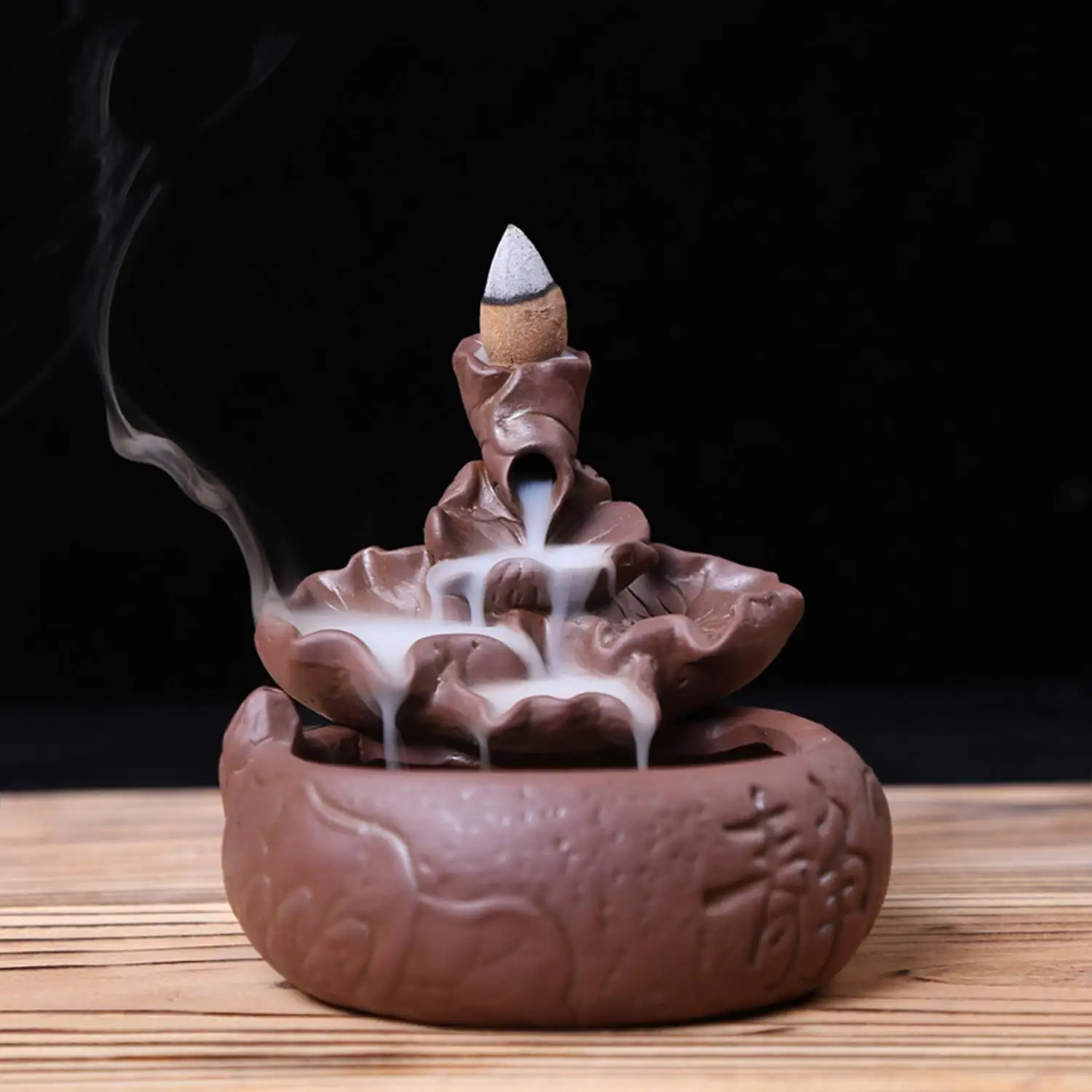 Exquisite lotus ceramic burner backflow incense burner incense stick