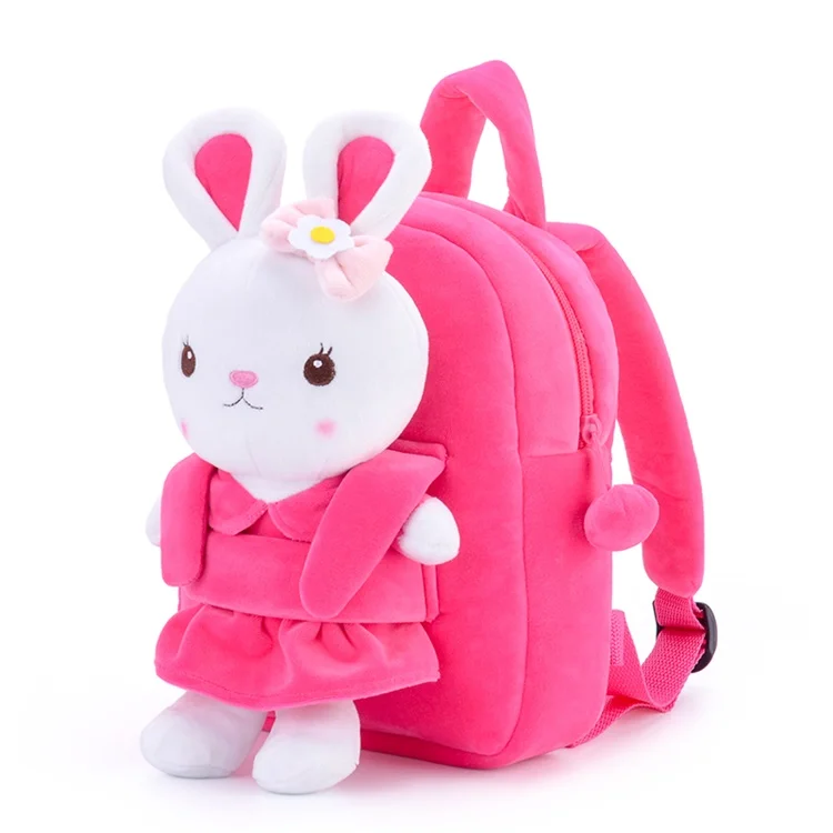 Плюшевый Рюкзак Gloveleya, мультяшная школьная сумка, милый мультяшный кролик, утка, единорог, плюшевые куклы, плюшевые мягкие игрушки для малышей - Цвет: Rabbit