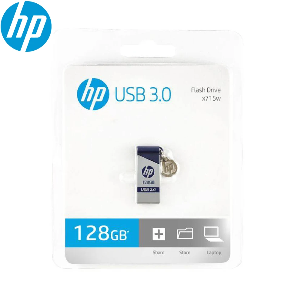 hp X715W USB3.0 высокоскоростной USB флеш-накопитель 16 ГБ 32 ГБ 64 Гб 128 Гб Водонепроницаемый Противоскользящий флеш-накопитель для компьютера и автомобиля