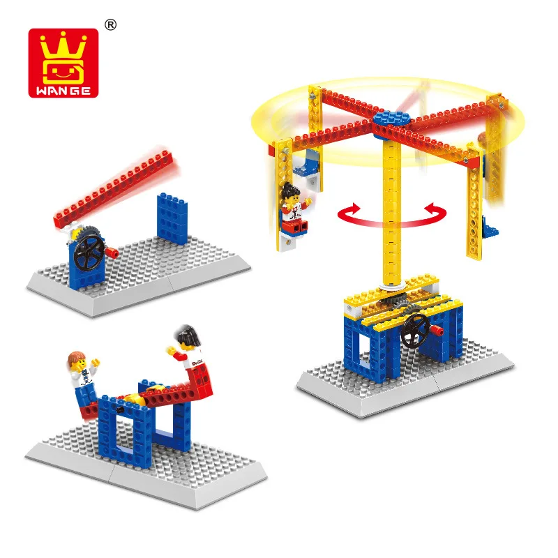 

Model Building Kits Power Machinery Blocks Mechanical engineering Brick Carousel/Windmill/Shooting/Lift for Children Educational