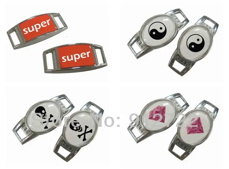 1000 pcs/lot blank oval stainless steel shoelace charms with epoxy