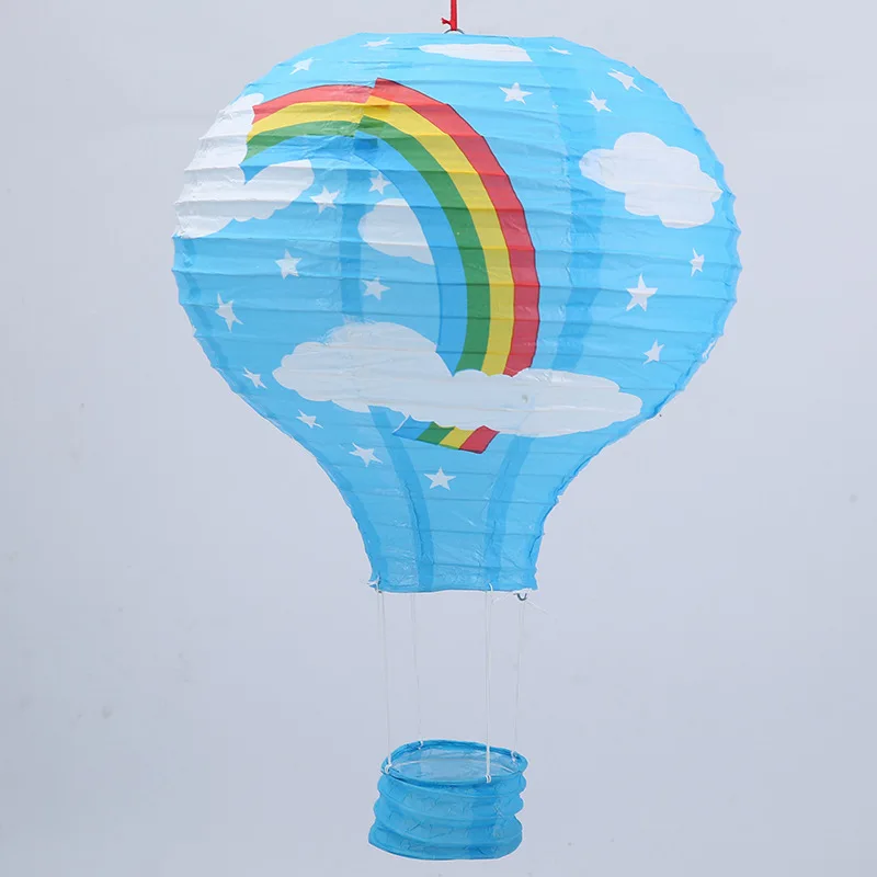 30cm 40cm hot air balloon chinese lantern rainbow heart striped printed lampion babyshower birthday wedding party decorations