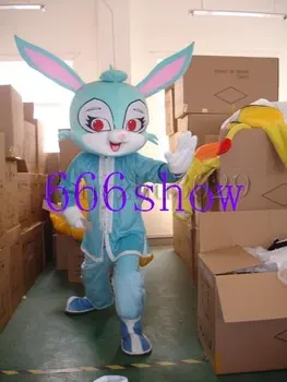 

Free shipping blue new bunny rabbit cartoon mascot costume