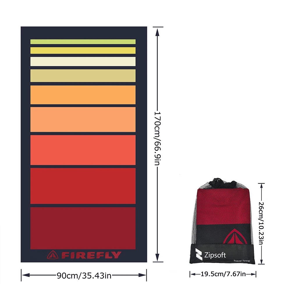 Zipsoft Портативный Большое пляжное полотенце из микрофибры для путешествий ванна бассейн Полотенца s быстросохнущая поглощает воду; легкий компактный 90 см* 170 см